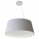 Ver imagem 1 de Lustre Pendente Cone Vivare Md-4015 Cúpula em Tecido 25x60x50cm - Bivolt Rustico-cinza-branco 127/