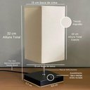 Ver imagem 3 de Abajur Luminaria de Mesa Quadrado e Interruptor Ref 49 Decoração Casa Sala Quarto Escritório Moveis