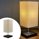 Ver imagem 1 de Abajur Luminaria de Mesa Quadrado e Interruptor Ref 49 Decoração Casa Sala Quarto Escritório Moveis