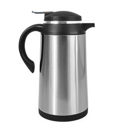 Garrafa Térmica Inox Camélia Preta 1l e Escova Limpeza Termopro - 1