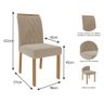 Conjunto Sala de Jantar Mesa Selena 180x90 cm e 6 Cadeiras Juliana Cimol Savana/Off White/Madeira/Nu - 5