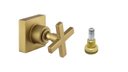 Ver imagem 1 de Acabamento para Registro Chuveiro Banheiro Dourado Fosco Cruzeta Metal Padrão Fabrimar 1/2" - 3/4" -