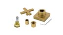 Ver imagem 7 de Acabamento para Registro Chuveiro Banheiro Dourado Fosco Cruzeta Metal Padrão Fabrimar 1/2" - 3/4" -
