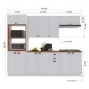 Ver imagem 4 de Cozinha Modulada Completa Americana 100% MDF 270cm com Rodapé Provence Multimóveis Crink-CPL006