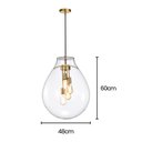 Ver imagem 4 de Lustre Pendente Skylight Tommy 3039 G E27 Bivolt Dourado/transparente
