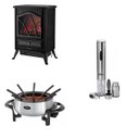 Ver imagem 1 de Conjunto Inverno com Aquecedor Lareira, Kit Vinho e Panela Elétrica para Fondue 220V Cadence