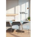 Ver imagem 1 de Conjunto 4 Cadeiras Jantar Moderna Design Lançamento:azul/champagne