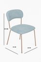 Ver imagem 2 de Conjunto 4 Cadeiras Jantar Moderna Design Lançamento:azul/champagne