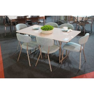 Conjunto 4 Cadeiras Jantar Moderna Design Lançamento:azul/champagne