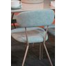 Conjunto 4 Cadeiras Jantar Moderna Design Lançamento:azul/champagne - 4