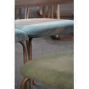 Ver imagem 4 de Conjunto 4 Cadeiras Jantar Moderna Design Lançamento:azul/champagne