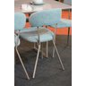 Conjunto 4 Cadeiras Jantar Moderna Design Lançamento:azul/champagne - 2
