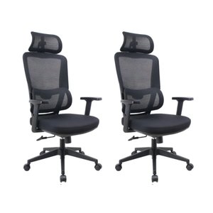 Kit 2 Cadeiras de Escritório Presidente Titan - Preta