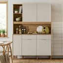 Ver imagem 2 de Armário de Cozinha Compacta 5 Portas 3 Nichos Mandala Madeirado/off White
