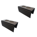 Ver imagem 1 de Kit 2 un Bandeja Apoio Braço Sofá Esteira Flexível Madeira MDF Grosso 6mm Porta Copos Marrom Tabaco