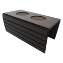 Ver imagem 7 de Kit 2 un Bandeja Apoio Braço Sofá Esteira Flexível Madeira MDF Grosso 6mm Porta Copos Marrom Tabaco