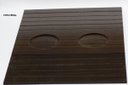 Ver imagem 5 de Kit 2 un Bandeja Apoio Braço Sofá Esteira Flexível Madeira MDF Grosso 6mm Porta Copos Marrom Tabaco