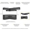 Ver imagem 6 de Cozinha Completa De Canto c/ Rodapé Multimóveis Preto/branco