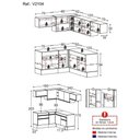Ver imagem 5 de Cozinha Completa De Canto c/ Rodapé Multimóveis Preto/branco