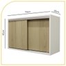 Armário Aéreo Multiuso 70cm 2 Portas de Correr 100% Mdf - 2
