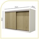 Ver imagem 2 de Armário Aéreo Multiuso 70cm 2 Portas de Correr 100% Mdf