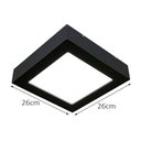 Ver imagem 3 de Plafon Led Sobrepor Valencia 16w 26x26 3000k Preto Bivolt