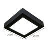 Plafon Led Sobrepor Valencia 16w 26x26 3000k Preto Bivolt - 3
