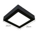 Ver imagem 3 de Plafon Led Sobrepor Valencia 16w 26x26 3000k Preto Bivolt