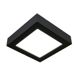 Plafon Led Sobrepor Valencia 16w 26x26 3000k Preto Bivolt - 1