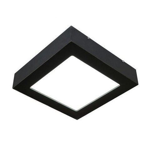 Plafon Led Sobrepor Valencia 16w 26x26 3000k Preto Bivolt
