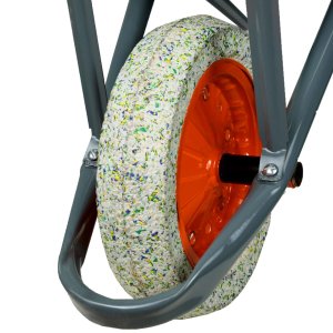 Roda Completa Maciça Carrinho de Mão em Aço 8pol 45 50 e 60l