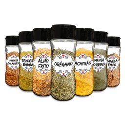 Pote Tempero Condimento Kit 14 Potes+24 Etiquetas Adesivas T130 Arte na Arte Potes de Tempero Etique - 16