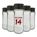 Ver imagem 1 de Pote Tempero Condimento Kit 14 Potes+24 Etiquetas Adesivas T130 Arte na Arte Potes de Tempero Etique