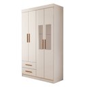 Ver imagem 3 de Guarda-Roupa Infantil Lisboa 4 Portas 2 Gavetas com Espelho Branco - Panorama Móveis