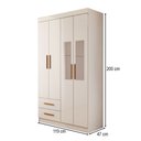 Ver imagem 4 de Guarda-Roupa Infantil Lisboa 4 Portas 2 Gavetas com Espelho Branco - Panorama Móveis