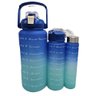 Garrafa Squeeze Kit com 3 (2, 0.75 e 0.5 Litros) Frases Motivacionais Genérica Squeeze Motivacional - 1