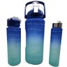 Garrafa Squeeze Kit com 3 (2, 0.75 e 0.5 Litros) Frases Motivacionais Genérica Squeeze Motivacional - 6