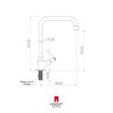 Ver imagem 4 de Torneira Cozinha/lavatório Giratória Cano Alto Bica Móvel Bancada Metal Concept Metais 2268