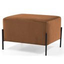 Ver imagem 1 de Puff Decorativo 60cm Base Aço Status B-262 Veludo Telha