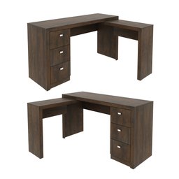 Mesa para Escritório em L com 3 Gaveta Me4101  - 6
