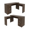 Mesa para Escritório em L com 3 Gaveta Me4101  - 6