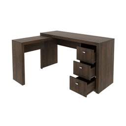 Mesa para Escritório em L com 3 Gaveta Me4101  - 7