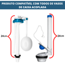Ver imagem 2 de Kit Completo Reparo Simples Entrada e Saída Caixa Acoplada para o Vaso Ideal Standart 1.6gpf 6.0lpf