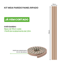 Ver imagem 3 de Painel Ripado Meia Parede Decorativa Eva 15 Ripas de 110cm e Perfil de Acabamento Linha Play Bronze