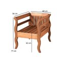 Ver imagem 2 de Banco em Madeira Maciça 1 Lugar Suprema Stain Casa e Jardim