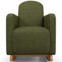 Ver imagem 6 de Poltrona de Amamentação com Balanço e Puff Orgânico Saori W01 Linho Verde - Lyam Decor