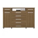 Ver imagem 2 de Cômoda 7 Gavetas 2 Portas com Rodízios London 