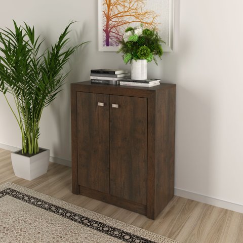 Balcão para Escritório 60cm com 2 Portas e 1 Prateleira ME4103
