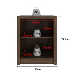 Balcão para Escritório 60cm com 2 Portas e 1 Prateleira ME4103 - 7