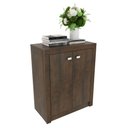 Ver imagem 3 de Balcão para Escritório 60cm com 2 Portas e 1 Prateleira ME4103 Marrom/Rustico